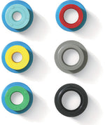 Close up of the color coded sizing rings on the JCS Jacket stripper by Cable Prep