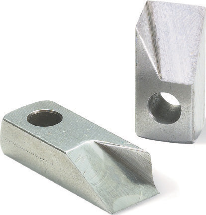 Close up of the dual edged steel blades on the JCS Jacket stripping tool by Cable Prep