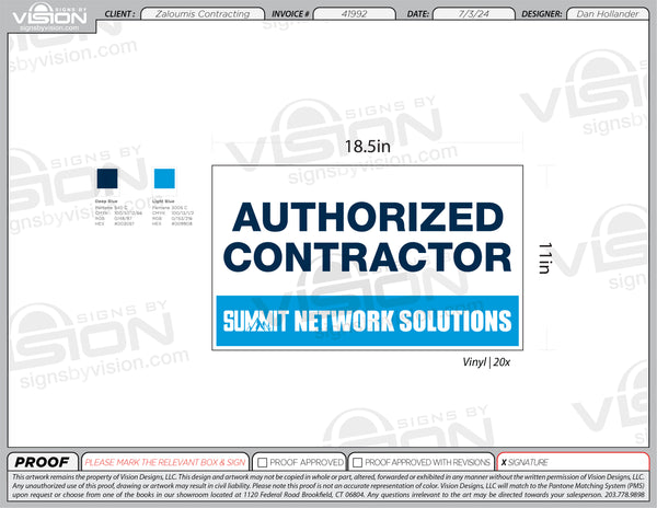Summit Authorized Contractor Vinyl Set (2)