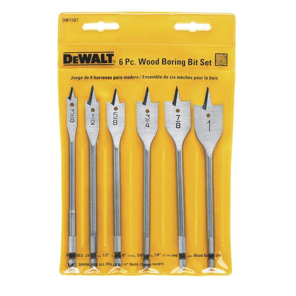 DeWalt 6pc Wood Boring Bit Set